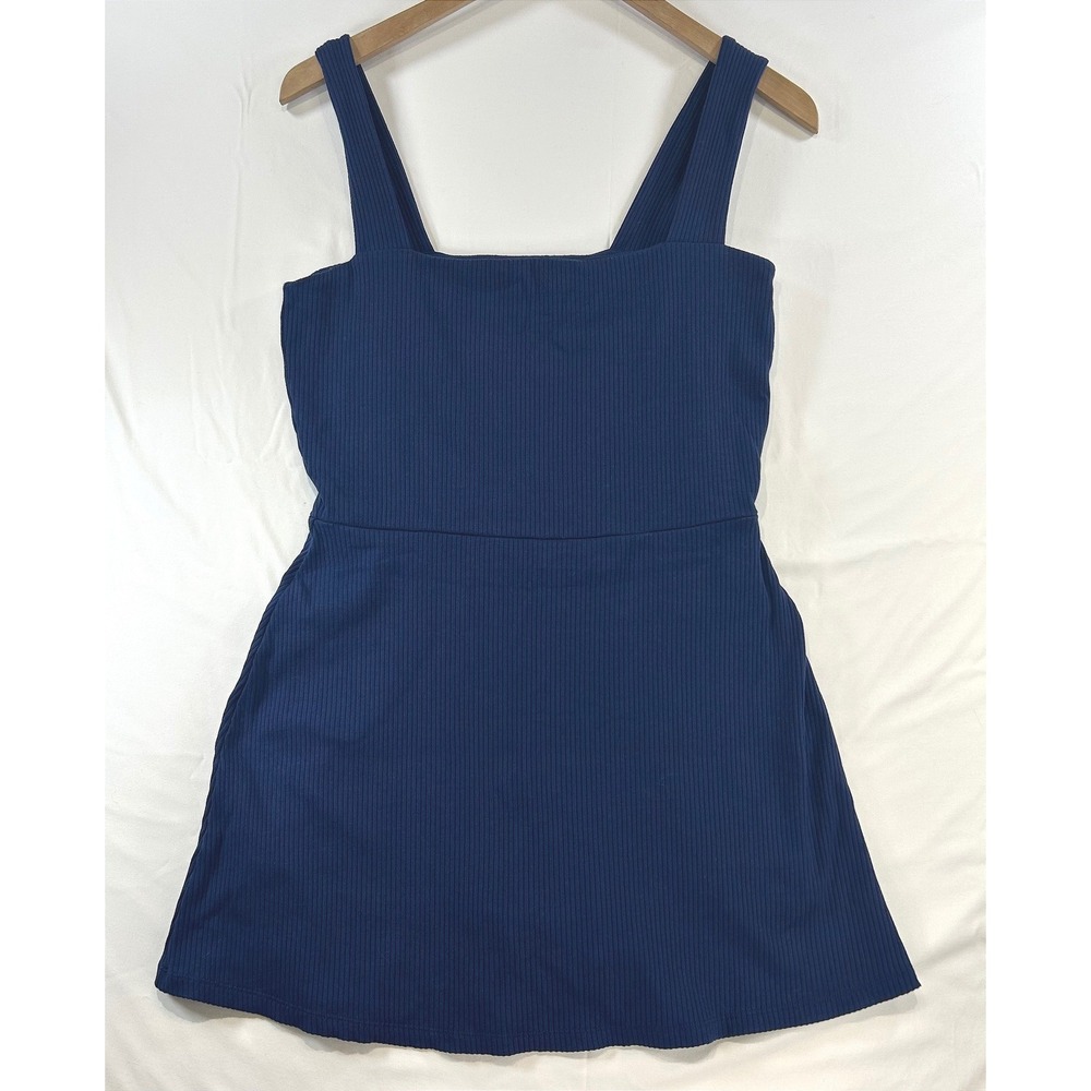 Pink Tenniscore Skort Dress L Golf Preppy Sporty Summer Clean Girl Gym Navy Blue